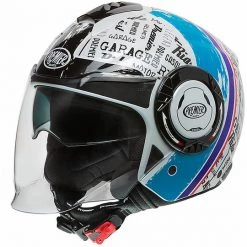 Casque Moto Premier Jet COOL RD 12 Blanc Bleu