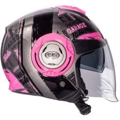 Casque Moto Premier Jet COOL RD 18 Noir Fuchsia -Premier Soldes 2022 casque moto premier jet cool rd 18 noir fuchsia 107161