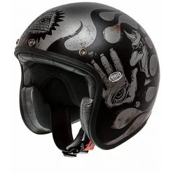 Casque Moto Vintage Jet En Fibre Premier LE PETIT CLASSIC EVO BD 17 BM Argent Mat
