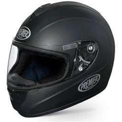 Premier Casque Intégral De Moto Modèle Monza En Fibre Mono Noir Opaque