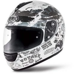 Premier Casque Intégral De Moto Modèle Monza En Fibre TR8 Couleur Mondiale Blanc Gris Micrométrique