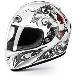 Premier Dragon Evo J8 White Pitt Replica Casque De Moto