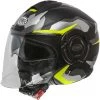 Premier Jet Casque De Moto COOL CAMO YELLOW FLUO BM Noir Matt Yellow