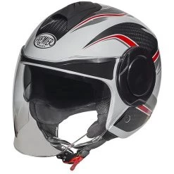 Premier Jet Casque De Moto COOL PX 8 Blanc Noir Rouge