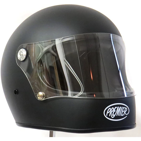 Premier Trophy Integral Motorcycle Helmet 70's Style Mono Matt Black 5 Premier Trophy Integral Motorcycle Helmet 70's Style Mono Matt Black – Image 3