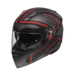 Premier VYRUS ND92 BM Casque De Moto Intégral Noir Rouge Mat